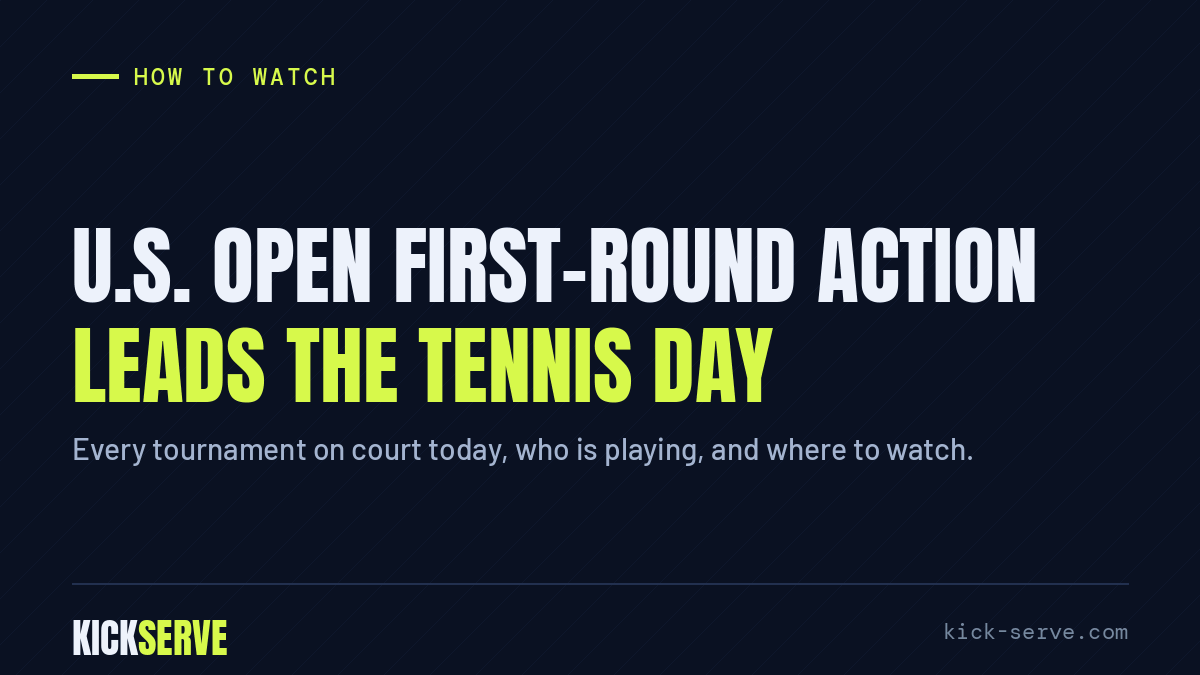 U.S. Open first-round action leads the tennis day