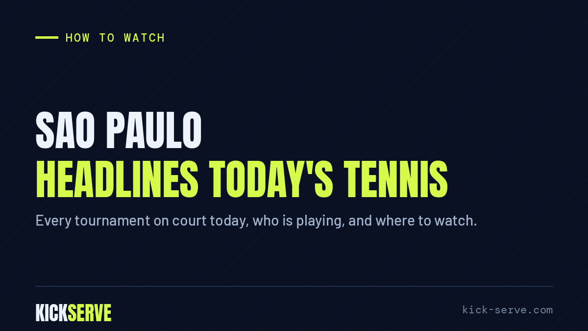Sao Paulo headlines today's tennis
