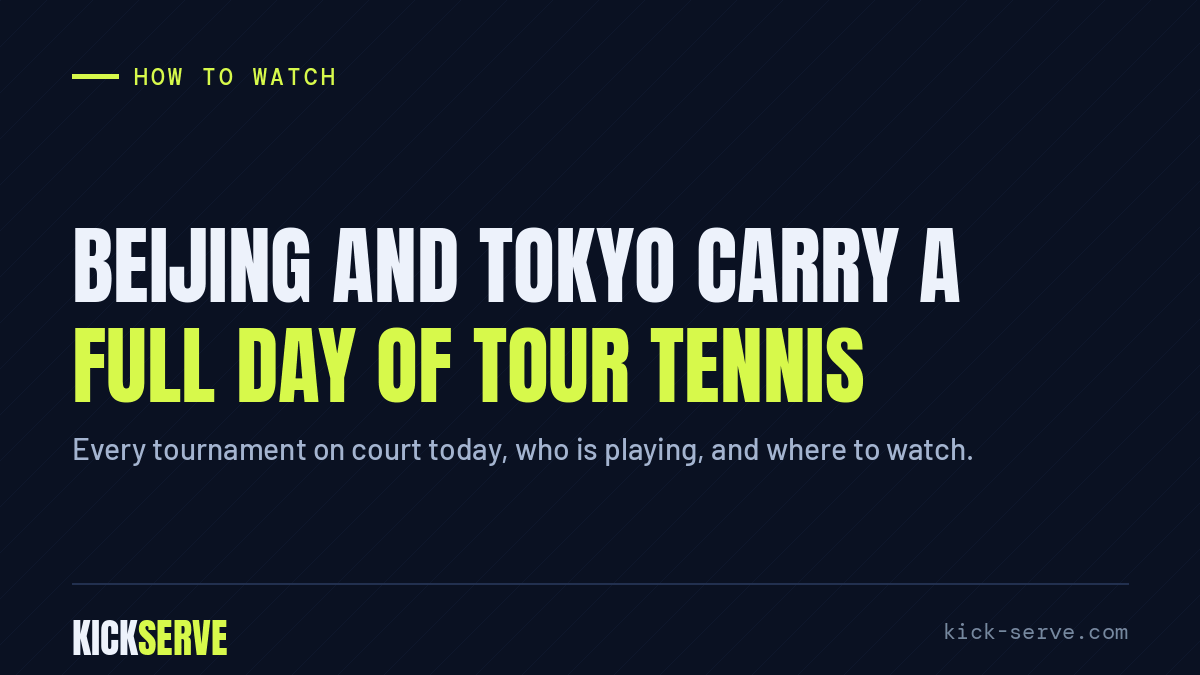 Beijing and Tokyo carry a full day of tour tennis